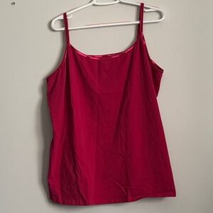 Avenue Hot Pink Satin-Trim Camisole
